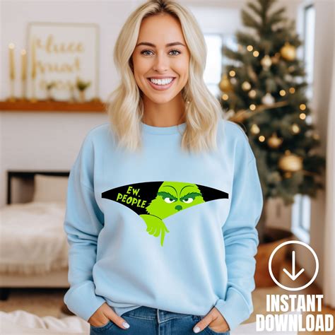 Ew People The Grinch Crewneck Sweatshirt Grinch Sweatshirts Grinch