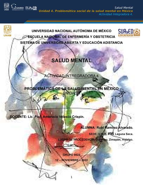 U Rram Rez Unidad Problem Tica Social De La Salud Mental En