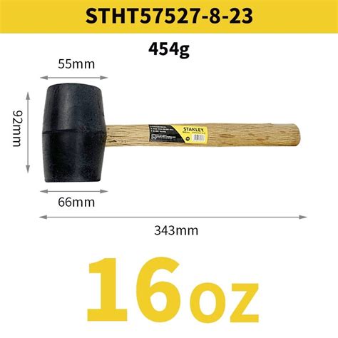 Original Stanley Rubber Hammer Wooden Handle Rubber Hammer Tool Tile