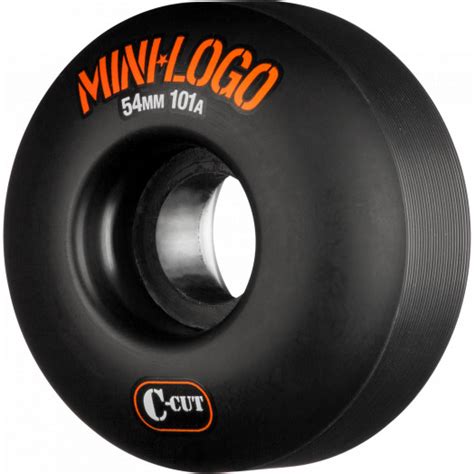 Mini Logo Skateboard Wheels C-cut 54mm 101A Black 4pk - Mini Logo ...