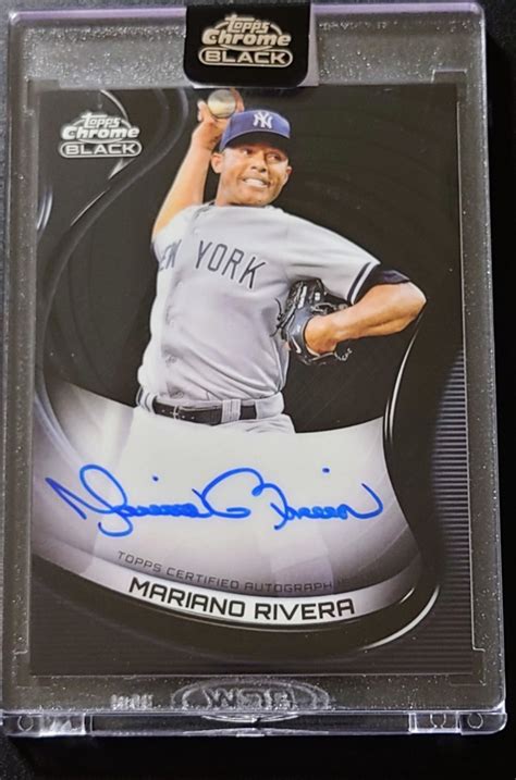 Mlb Topps Chrome Black Auto Mariano Rivera Topps