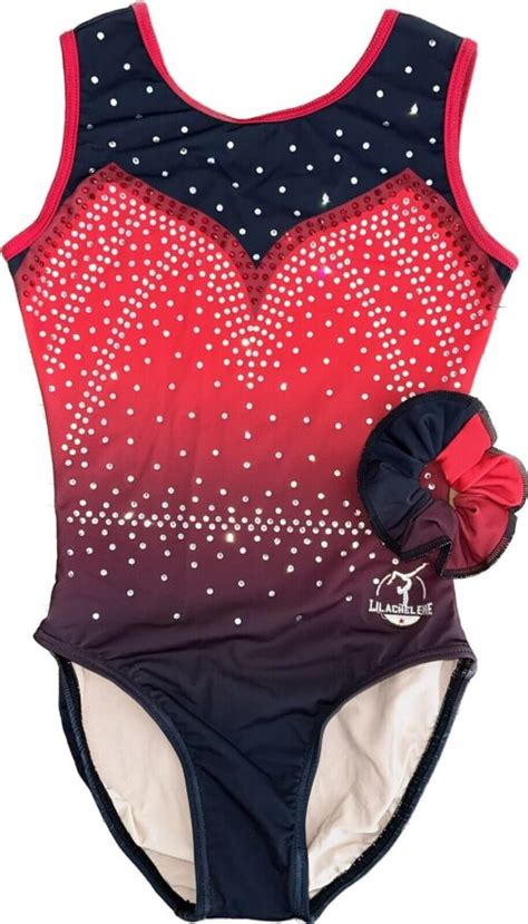 Milly Girls Gymnastics Leotard With 100s Of Crystals Lilachelene