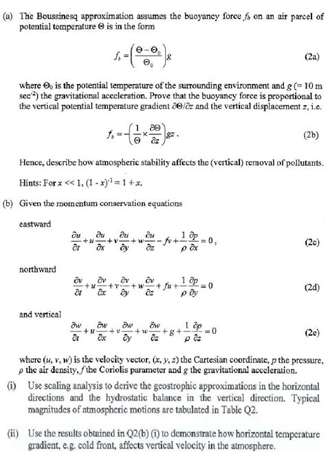 boussinesq approximation assumes  buoyancy cheggcom