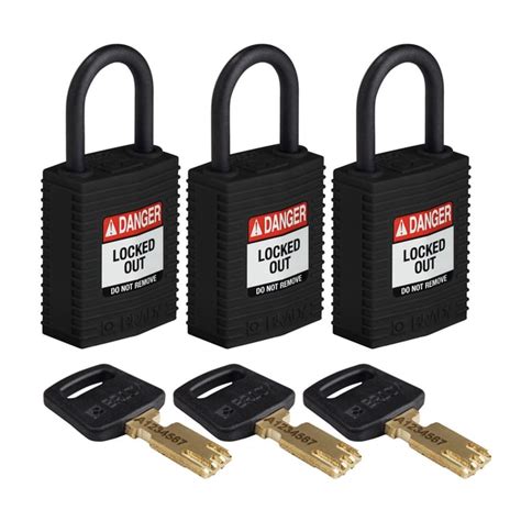 Brady Safekey Compact Padlocks Nylon With Mm Plastic Shackle