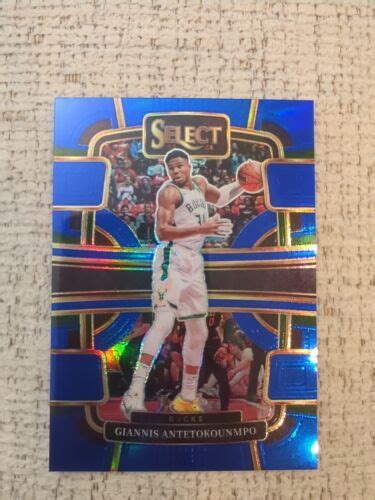 2023 24 Panini NBA Select Giannis Antetokounmpo Blue Silver Prizm 60