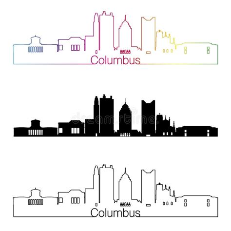 Columbus Ohio Skyline Silhouette Stock Illustrations – 165 Columbus Ohio Skyline Silhouette ...