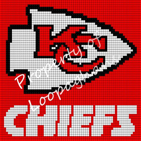 Kansas City Chiefs Crochet Pattern Pillow Graph Loopaghans Custom Crochet And Ts