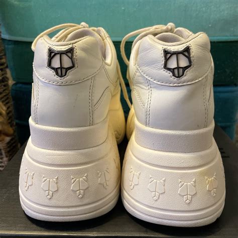 Naked Wolfe Men S White Trainers Depop