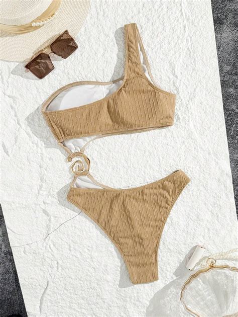 Women S Sexy Khaki One Piece Bikini Summer SHEIN USA