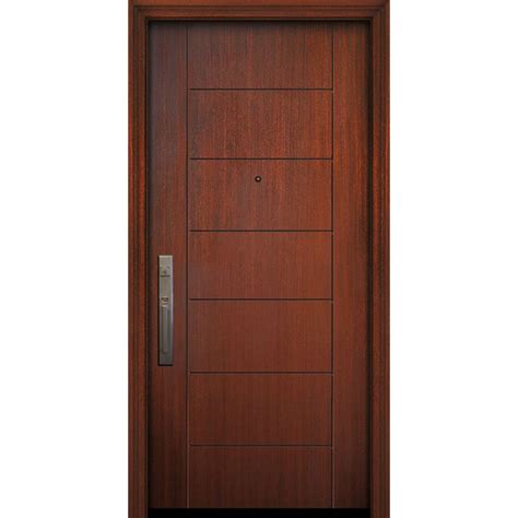 ESWDA 32x80 Exterior Mahogany IMPACT 80in Brentwood Contemporary Door