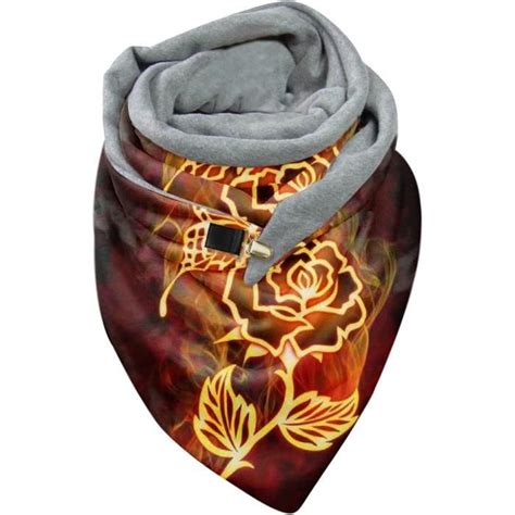 Foulards Ch Les Chic Femmes Boutons Grosse Echarpe Femme Hiver