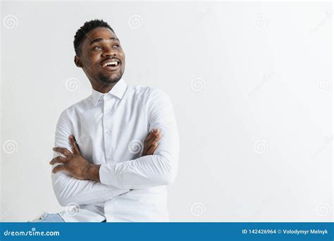 Close Up Portrait Of A Happy Young African American Man Laughing