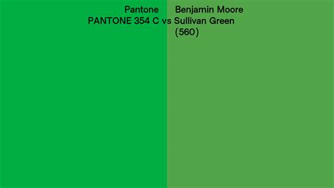 Pantone 354 C Vs Benjamin Moore Sullivan Green 560 Side By Side