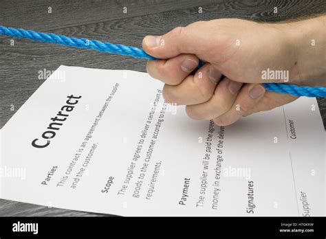 Conceptual Illustration Of Tough Hard Or Intense Contract Or Business