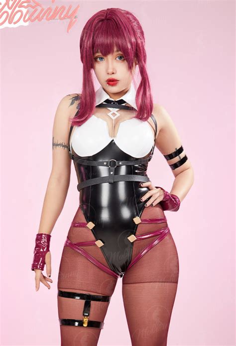 Kafka Derivative Sexy Lingerie Set Halloween Sexy Halter Bodysuit Set Outfit With Pantyhose Gloves