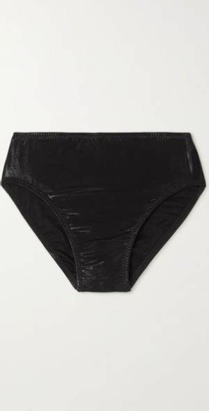 Norma Kamali Stretch Lam Bikini Briefs