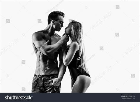 Sexy Couple Muscular Man Beautiful Blonde Stock Photo Shutterstock