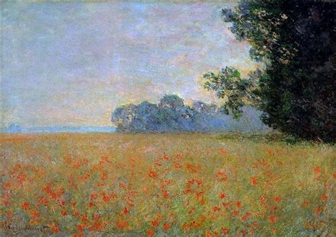 Oat and Poppy Field, 1890 - Claude Monet - WikiArt.org