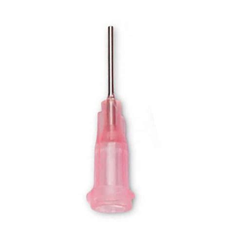 Blunt Dispensing Needle, 20 Gauge, Pink, 6.35mm (1/4″)