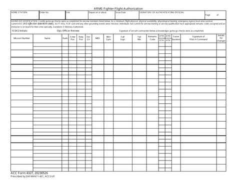 ACC Form 4327 - Fill Out, Sign Online and Download Fillable PDF ...
