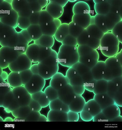 Abstract cell of virus or pathogenic bacterium under microscope ...