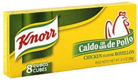 Knorr Hispanic Chicken Flavor Bouillon Cubes Pkg Nutrition