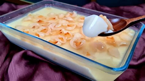 Puding Laici Berkuah Dessert Bulan Ramadhan Simple Lychee Pudding