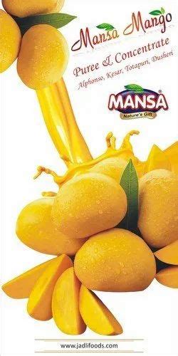 Mansa Yellow TOTAPURI MANGO PULP Packaging Size 215 Kg Aseptic Bags