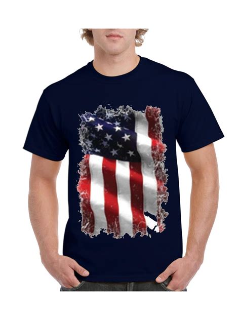 Iwpf Mens T Shirt Short Sleeve American Flag 4th Of July