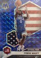 Tyrese Maxey 2020 Mosaic 259 National Pride Blue 99 Price Guide