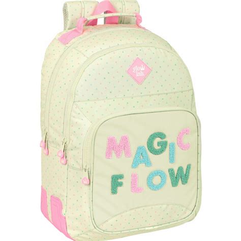 Iskolatáska Glow Lab Magic flow Bézs szín (32 x 42 x 15 cm) - GLAMI.hu
