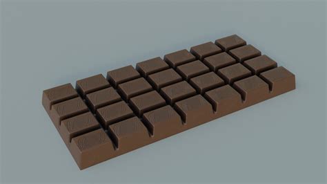 Chocolate Bar 3d Model Cgtrader