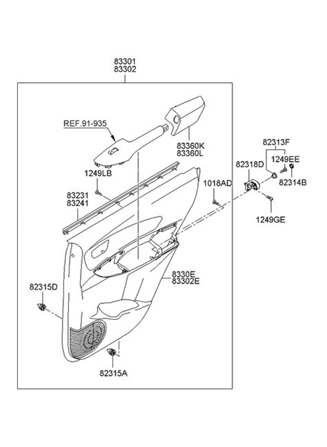 E Wk Genuine Hyundai Panel Complete Rear Door Trim Lh