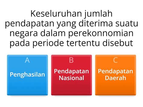 Kuis Pendapatan Nasional Quiz