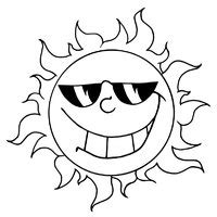 Sun Wearing Sunglasses » Coloring Pages » Surfnetkids