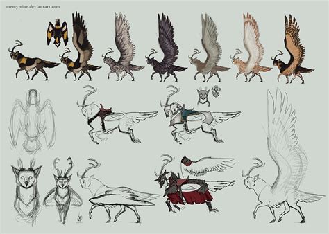 Flying Mount By Memymine Mythical Creatures Art Creature Concept