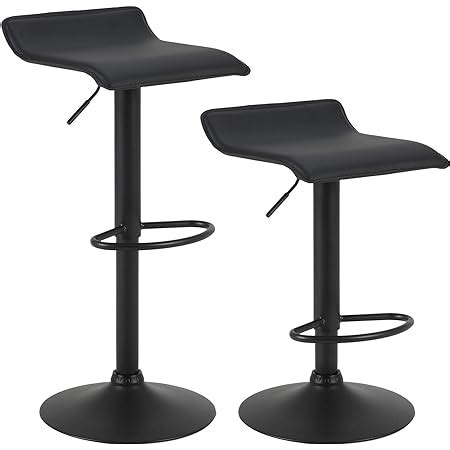 Furnhouse Ibbe Design 2er Set Schwarz Kunstleder Höhenverstellbar