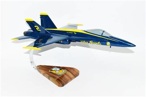 Blue Angels #1 F/A-18C Model, Mahogany, 18", Navy - Squadron Nostalgia