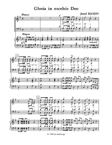 Gloria In Excelsis Deo Sheet Music