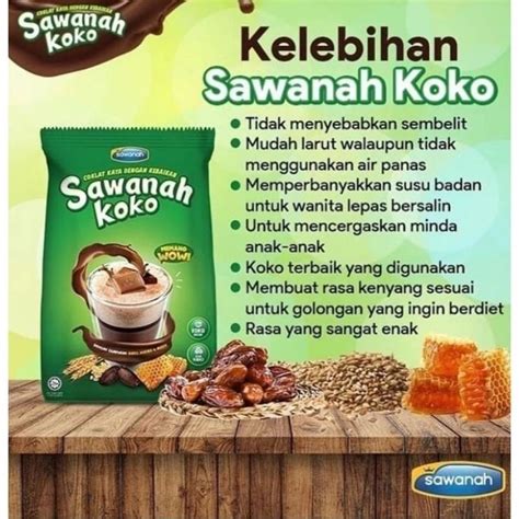 SAWANAH KOKO HQ 1KG Serbuk MINUMAN BERKHASIAT UNTUK SEISI KELUARGA