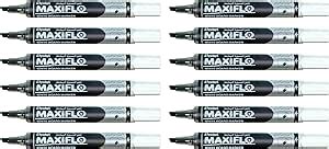 Pentel Maxiflo Lot De Marqueur Pointe Fine Biseaut E Effa Able L