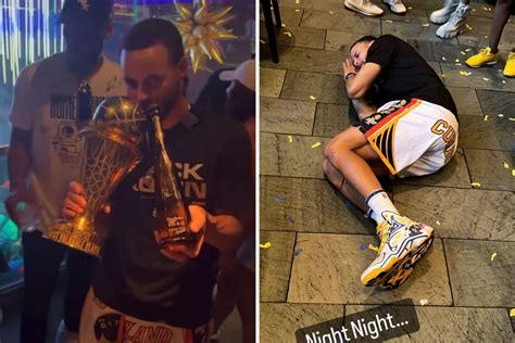 Watch Steph Curry Party With Nba Finals Mvp Trophy As Warriors Star