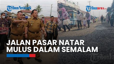 Bak Legenda Roro Jonggrang Jalan Pasar Natar Lampung Jadi Mulus Jelang