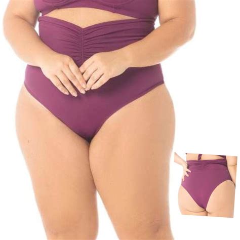 ARSIE REF CALCINHA BIQUINI PLUS SIZE CINTURA ALTA TANGA Lingerie Vendas