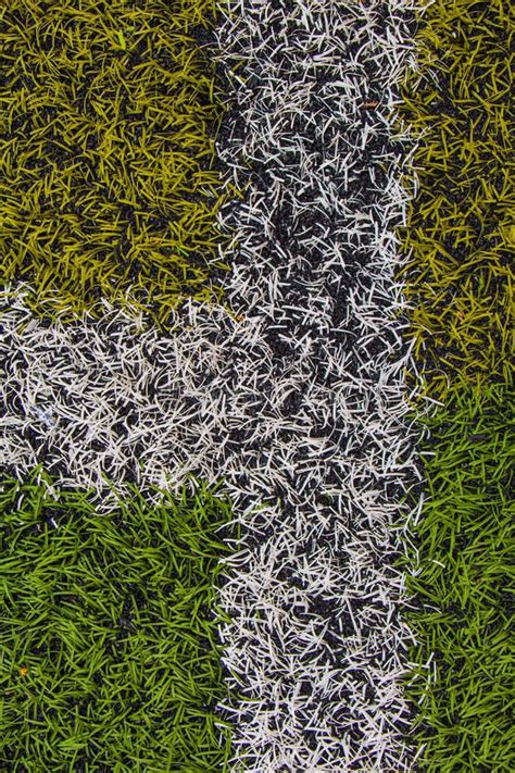 Green Artificial Turf Pattern With A Line Stock Image Image Of Play