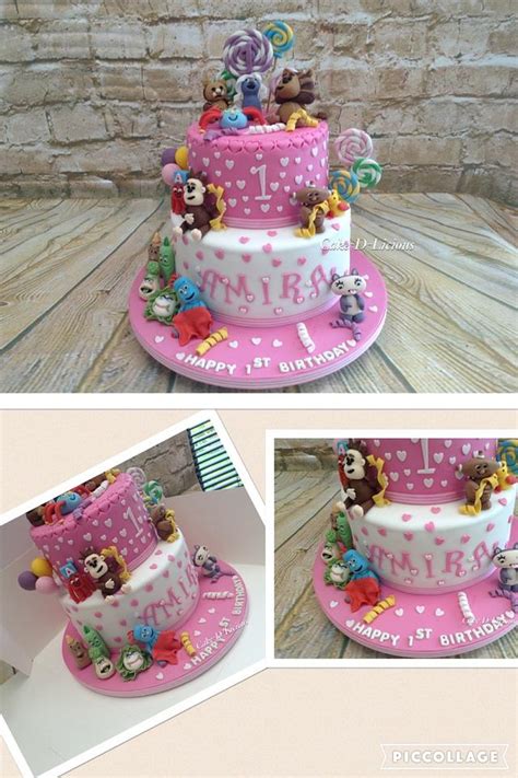 1st Birthday CBeebies character girly cake - Decorated - CakesDecor