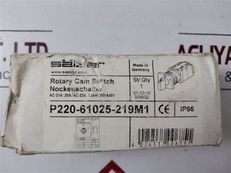 Salzer P220 61025 A01 Rotary Cam Switch Aeliya Marine