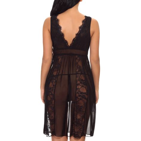 Women Sexy Lingerie Lace Robe Long Dress Babydoll Lady Sheer Nightgown Underwear Ebay