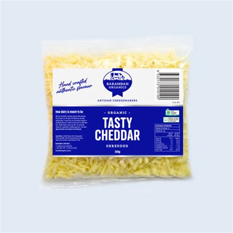 Barambah Organics Organic Tasty Cheddar Shredded 250g The Prickly Pineapple