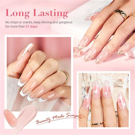 Snapklik AZUREBEAUTY Dip Powder Nail Kit Starter 4 Colors Translucent Jelly Nude Gentle